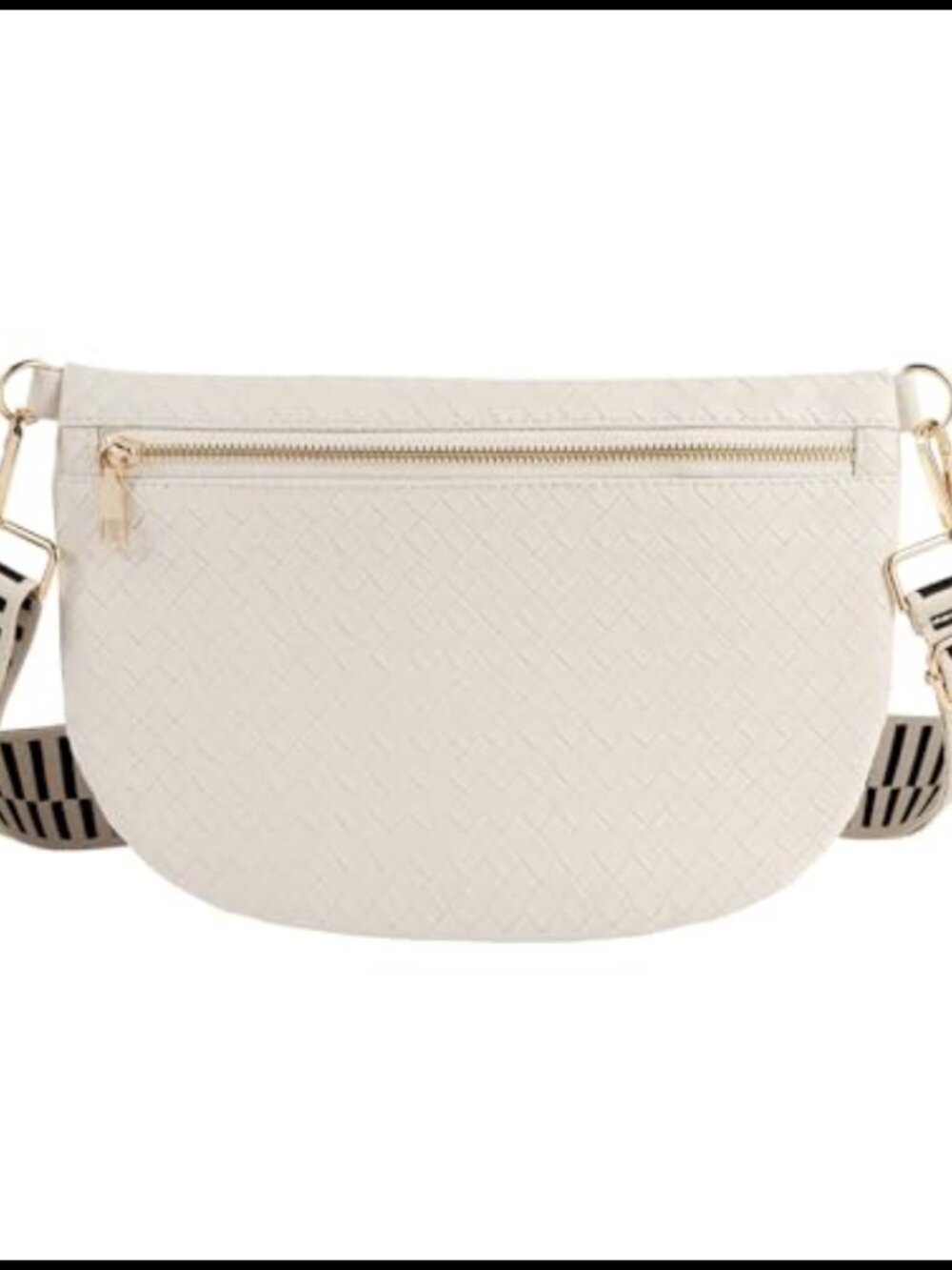 Woven Leather Belt Bag Crossbody Fanny Pack Sling Purse for Women